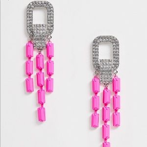 ASOS Pink and Silver Dangle Earrings